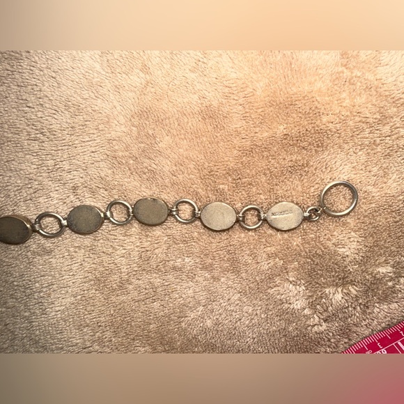 Vintage Taxco Mexican sterling silver red Jasper or coral bracelet - Picture 9 of 16